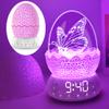 MTDYHY Butterfly Night Light Sleep Lamp with Lullaby White Noise, Digital Clock Alarm Clock with LED Dcor Light, Butterfly Gifts/Decor for Girls Women(2th Generation) view 1