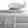 DIFFERENT SHEETING Cotton Sheets Set 4 Piece, 100% Egyptian Cotton 600 Thread Count, Fitted Sheets fitt Upto 6 Inch Deep Pocket, Crisp Cool and Strong Bed Linen Set- Light Grey Solid Full Size view 2