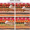 Bohemian Square Table Cove, Abstract Vintage Seamless Pattern, Elastic Edge, Suitable for Catering and Kitchen, Fit for 47"x47" Square Table view 3