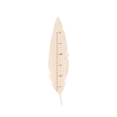 Dinosaur Growth Height Chart for Kids Boy Nursery Decor Wall Child Ruler Baby Shower, Gift 1st 2nd 3rd Birthday (Feather)