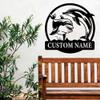 Custom Dolphin Metal Wall Signs - Personalized Dolphin Metal Wall Art - Dolphin Metal Wall Decor - Beach Home Decor - Dolphin Name Signs - Lake House Sign view 2