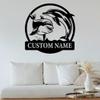 Custom Dolphin Metal Wall Signs - Personalized Dolphin Metal Wall Art - Dolphin Metal Wall Decor - Beach Home Decor - Dolphin Name Signs - Lake House Sign view 3