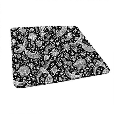 Bohemian Square Table Cove, Abstract Vintage Seamless Pattern, Elastic Edge, Suitable for Catering and Kitchen, Fit for 35"x35" Square Table