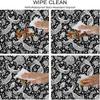 Bohemian Square Table Cove, Abstract Vintage Seamless Pattern, Elastic Edge, Suitable for Catering and Kitchen, Fit for 35"x35" Square Table view 3