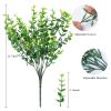 AmyHomie 20 Bundles Green Artificial Plants for Outdoor Spring Summer Decor UV Resistant Faux Wheat Grass Greenery Shrubs Eucalyptus Fake Plastic Plants Garden Porch Window Box Decorating view 2