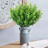 AmyHomie 20 Bundles Green Artificial Plants for Outdoor Spring Summer Decor UV Resistant Faux Wheat Grass Greenery Shrubs Eucalyptus Fake Plastic Plants Garden Porch Window Box Decorating view 3