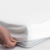 DIFFERENT SHEETING- Cot Fitted Sheet 48" x 75"-100% Cotton-Soft & Breathable- Only Fitted Sheet with 6" Deep Pocket- Perfect for RV Bunk/Camping Cot/Guest Bed-Travel Size 48" x 75",Light Blue Stripe view 2