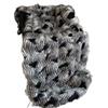 Plutus Brands Black and White Feather Faux Fur Luxury Throw Blanket view 3