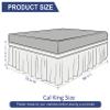 Pure Eco Wrap Around Dust Ruffle Bed Skirt for Cal King Size Bed 18 Inch Drop with Adjustable Three Fabric Sides Elastic Belts Easy to Install, Soft Cotton Fabric Bed Skirt(84 x 72 Inch) Silver Grey view 4