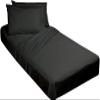 DIFFERENT SHEETING- Cot Fitted Sheet 48" x 75"-100% Cotton-Soft & Breathable- Only Fitted Sheet with 6" Deep Pocket- Perfect for RV Bunk/Camping Cot/Guest Bed-Travel Size 48" x 75",Dark Grey Solid view 1