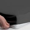 DIFFERENT SHEETING- Cot Fitted Sheet 48" x 75"-100% Cotton-Soft & Breathable- Only Fitted Sheet with 6" Deep Pocket- Perfect for RV Bunk/Camping Cot/Guest Bed-Travel Size 48" x 75",Dark Grey Solid view 2