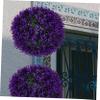Veemoon Simulated Eucalyptus Leaf Grass Decorative Topiary Plant Sphere for Indoor and Outdoor Decor No Maintenance Required for Weddings Gardens and view 4