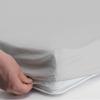 DIFFERENT SHEETING- Cot Fitted Sheet 30" x 75"-100% Cotton-Soft & Breathable- Only Fitted Sheet with 5" Deep Pocket- Perfect for RV Bunk/Camping Cot/Guest Bed-Cot Size 30" x 75",Light Grey Solid view 2