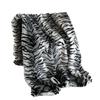 Plutus Brands Black and White Zebra Faux Fur Luxury Throw Blanket view 3