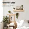 Habudda Floating Shelves, Wooden Wall Shelf for Rustic Decor, Hanging Display Shelving for Bedroom Bathroom Kitchen Living Room, Natural Wood, Invisible Bracket, 23.6"6.7"1.6", 2-Pack view 3