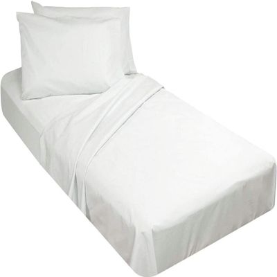 DIFFERENT SHEETING- Cot Fitted Sheet 30" x 80"-100% Cotton-Soft & Breathable- Only Fitted Sheet with 5" Deep Pocket- Perfect for RV Bunk/Camping Cot/Guest Bed-Cot Size 30" x 80",White Solid