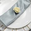 5 Silver Crinkle Accordion Taffeta Dinner Table Napkins Wedding Party Events Reception Catering Decorations Supplies view 4