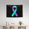 Qauirfe Purple Suicide Awareness Tapestry 29x37in Wall Hanging For Bedroom Aesthetic view 1