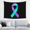Qauirfe Purple Suicide Awareness Tapestry 29x37in Wall Hanging For Bedroom Aesthetic view 2