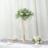 2 Gold Metal 32 in Crystal Beaded Metal Trumpet Vases Centerpieces Wedding Party Events Reception Home Decorations Supplies view 4