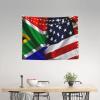 Qauirfe American South African Flag Tapestry 29x37in Wall Hanging For Bedroom Aesthetic view 1