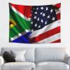Qauirfe American South African Flag Tapestry 29x37in Wall Hanging For Bedroom Aesthetic view 2
