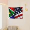 Qauirfe American South African Flag Tapestry 29x37in Wall Hanging For Bedroom Aesthetic view 4