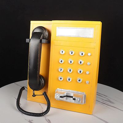 Antique Rotary Landline Telephone Decor,Vintage Decorative Telephones,Retro Telephone Model Ornaments for Living Room - Creative Old-Fashioned Ornament Art Crafts Christmas Decoration, Iron (Color :