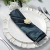 5 Navy Blue Crinkle Accordion Taffeta Dinner Table Napkins Wedding Party Events Reception Catering Decorations Supplies view 2