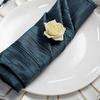 5 Navy Blue Crinkle Accordion Taffeta Dinner Table Napkins Wedding Party Events Reception Catering Decorations Supplies view 4