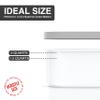 BALCI - Ice Cream Container - 2 Quart - Perfect Reusable Freezer Storage for Homemade Ice Cream Tubs for Sorbet, Frozen Yogurt and Gelato! - Flexible Silicone Lids, Long Scoop, Stackable - Grey view 2