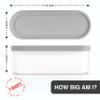 BALCI - Ice Cream Container - 2 Quart - Perfect Reusable Freezer Storage for Homemade Ice Cream Tubs for Sorbet, Frozen Yogurt and Gelato! - Flexible Silicone Lids, Long Scoop, Stackable - Grey view 3