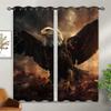 ONINUO USA Flag Blackout Curtains for Girls Boy Home Decor, USA Independence Day Patriotic Fireworks Grommet Thermal Insulated Drapes Darkening Window Curtain for Bedroom Living Room, 42 x 63 Inch view 2