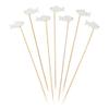 BambooMN 5.9 Inch White Fish Cocktail Appetizers Bamboo Toothpick Picks, Stirrer Sticks for Fruit Party, Charcuterie Accessories and Drinks, 1000 Pieces view 2