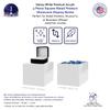 6 Pack Acrylic Display Riser Boxes White 3 Piece Retail Product Riser with Hollow Bottom 4", 5", 6" High Nesting Bins One Open Side Merchandise Storage Box POP Showcase by Marketing Holders view 4