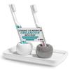 ELIKAI Ceramic Toothbrush Holder Set with Tray, Countertop Organizer for Bathroom, Storage Solution for Toothbrushes, Bathroom Accessories - (Grey & White)  2 Pack view 1