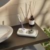ELIKAI Ceramic Toothbrush Holder Set with Tray, Countertop Organizer for Bathroom, Storage Solution for Toothbrushes, Bathroom Accessories - (Grey & White)  2 Pack view 2