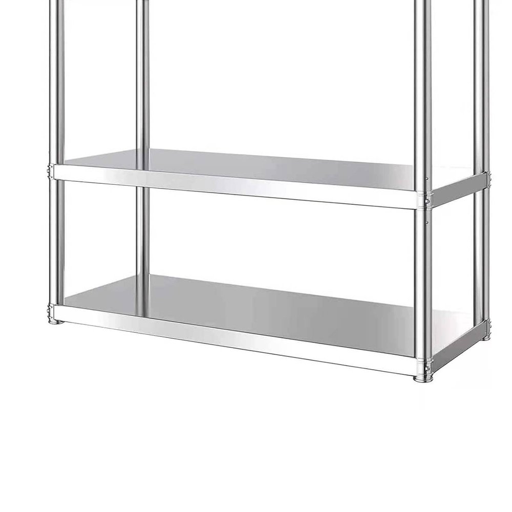 DMCHENGMA Kitchen Shelf Ceiling Shelf Bracket Stainless Steel 304 Large Plate Rack Pot Holder Dinning Room Kitchen Storage Racks (Size : 120x35x80cm)