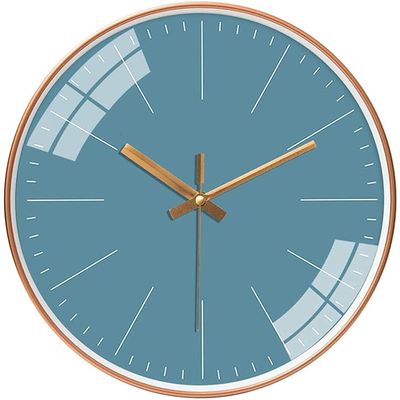 BOMMEL Modern Simple Style Silent Quartz Wall Clock with Plastic Frame Glass Cover, Sharper Image Light Up (12 Inch)(Color:F,Size:12 inch) (Color : F, Size : 12 inch)