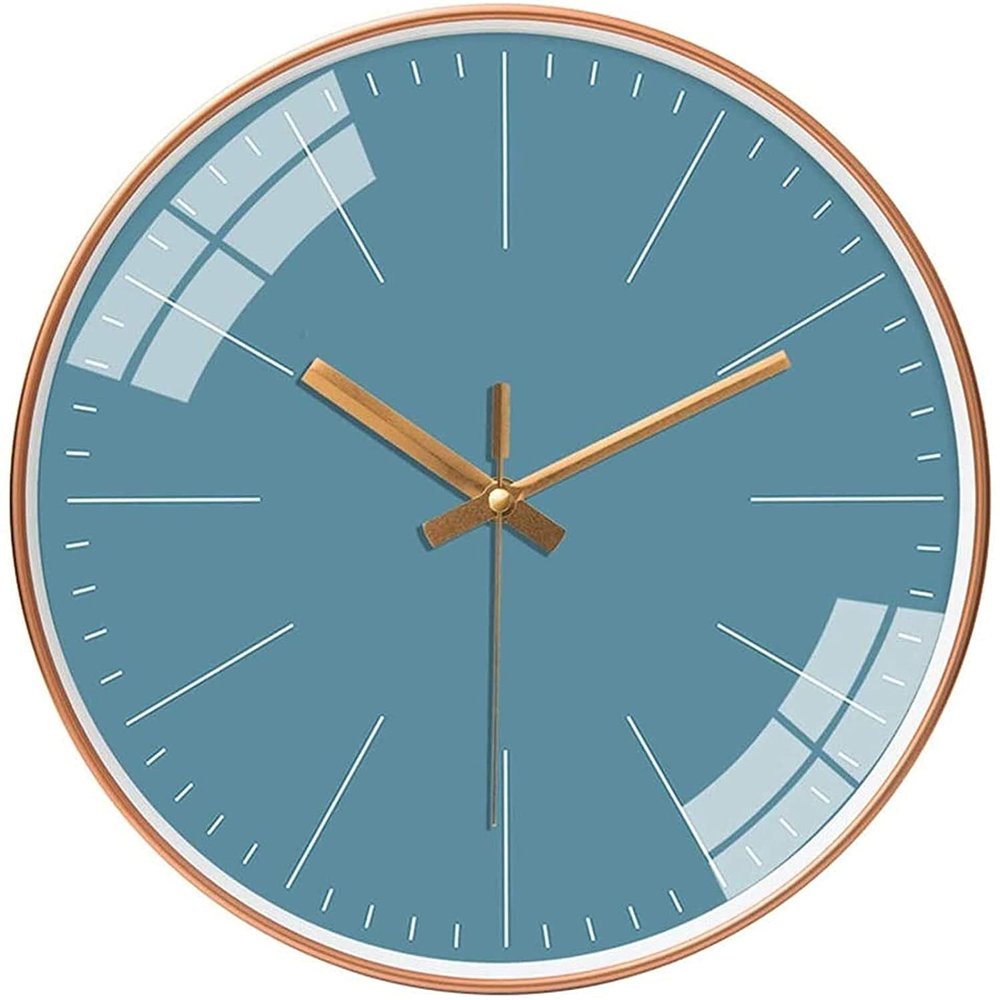 BOMMEL Modern Simple Style Silent Quartz Wall Clock with Plastic Frame Glass Cover, Sharper Image Light Up (12 Inch)(Color:F,Size:12 inch) (Color : F, Size : 12 inch)