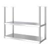DMCHENGMA 304 Stainless Steel Hanging Shelf Kitchen Plate Rack Pot Holder Dinning Room Ceiling Partition 2 Layer Shelf Frame Floating Storage Shelves (Size : 120x35x80cm) view 1