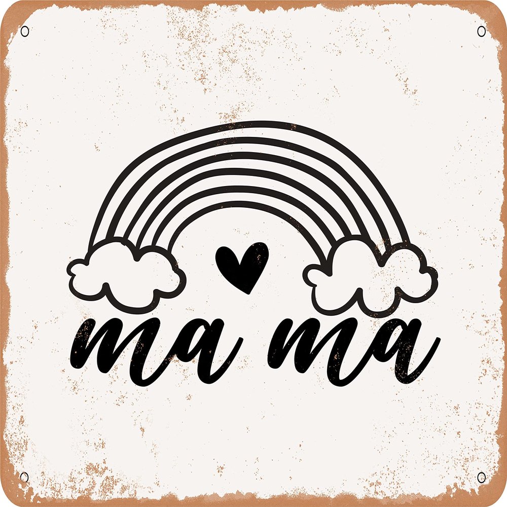 10 x 14 METAL SIGN - Mama - 9 - Vintage Rusty Look Sign