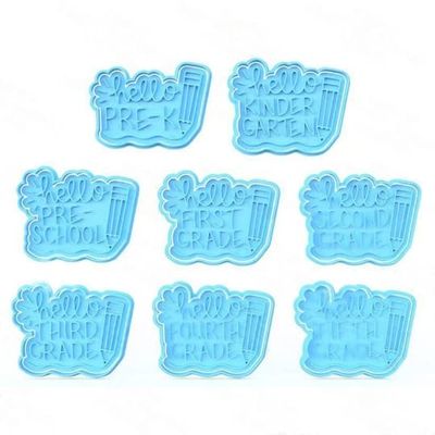 Back to School School Script Hello Grade Cookie Cutter & Stamp