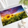 RAKUTE Sunflower Flower Field Kids Rugs, 3D Printed Decor Doormat, Non-Slip Backing Rubber Crystal Velvet for Game Room Bedroom Living Room Lounge Nursery, 4ft x 5ft view 4