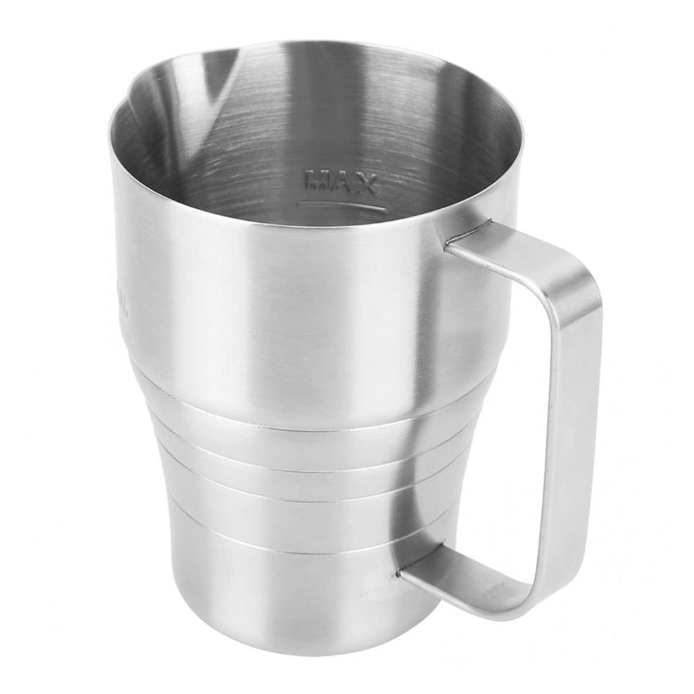 Gravy Boat Stainless Steel Coffee Frothing Pitcher Latte Milk Frothing Cup with Scale 900ml Barista Household Coffee Jug Salad Dressing Boat