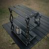 CAYNUT Shelf Three-Layer Folding Aluminum Alloy Outdoor Camping Home Kitchen Floral Light 1.6KG view 1