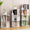 PAASHE Round Bookshelf Stylish Simple Bookcase 360 Degree Rotating Floor Standing Bookshelves Multi-Layer Shelves Rack Bookcase view 3
