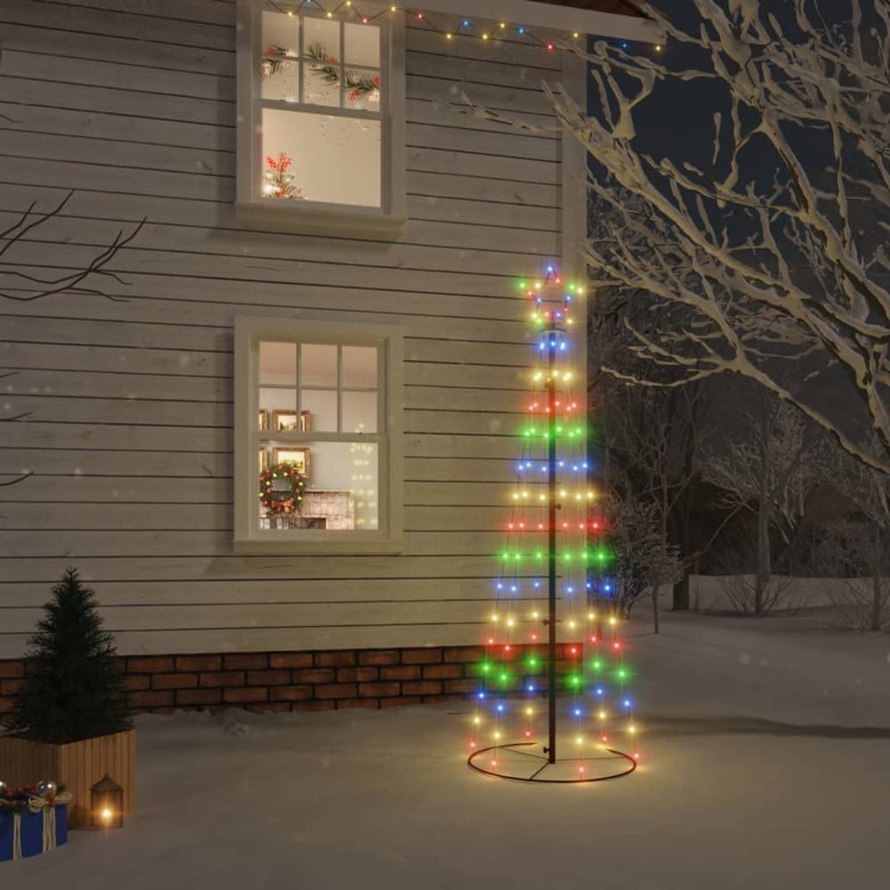 CHARMMA Christmas Cone Tree Colorful 108 LEDs 2x6 ft