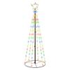 CHARMMA Christmas Cone Tree Colorful 108 LEDs 2x6 ft view 2