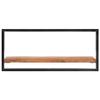 CHARMMA Wall Shelves 2 pcs 31.5"x9.8"x13.8" Solid Wood Acacia and Steel view 2
